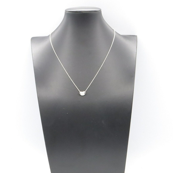 TIFFANY Authentic Silver Diamond Bean Necklace - Picture 8 of 8